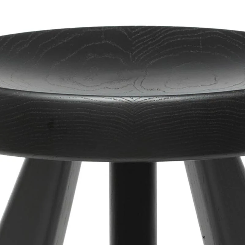 Tabouret Meribel stool in black stained oak - des. Charlotte Perriand (1961) - by Cassina - Image 3