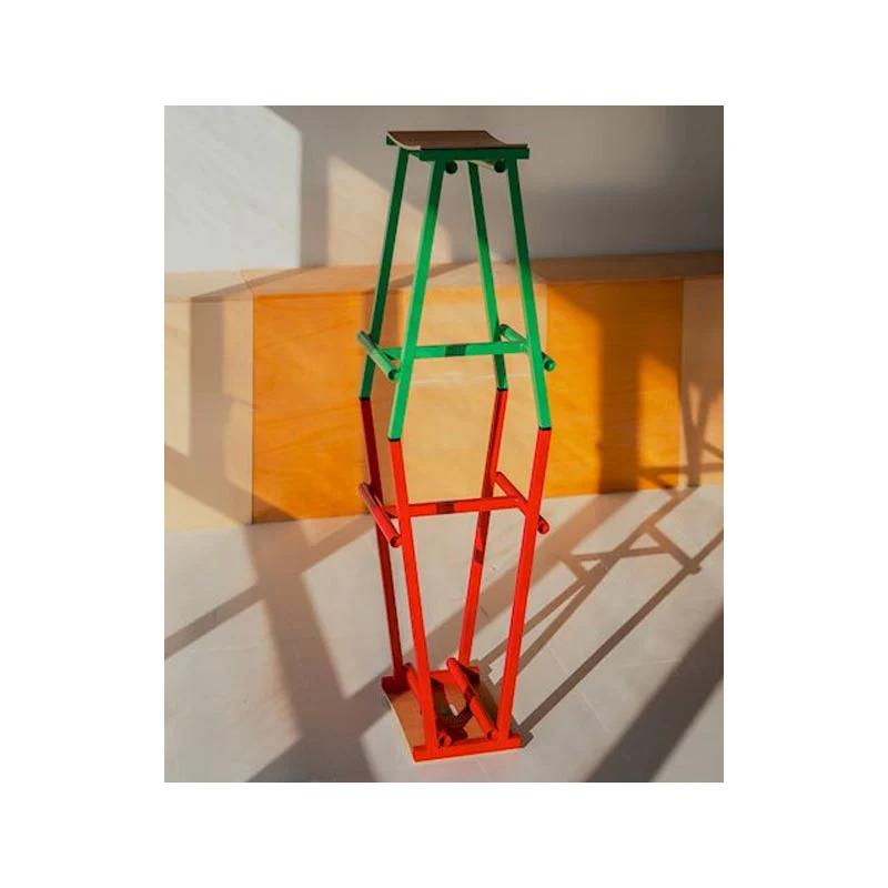 Taburete 8 Bar Stool - Low - Soft Jade Powder Coated Base / Lacquered Oak Veneer Seat, des. Marc Morro for HAY - Image 4
