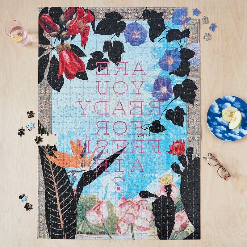 Tadanori Yokoo "Are You Ready For Fresh Air?, Vitar" - 1000 pc Jigsaw Puzzle - MoMA - Image 2