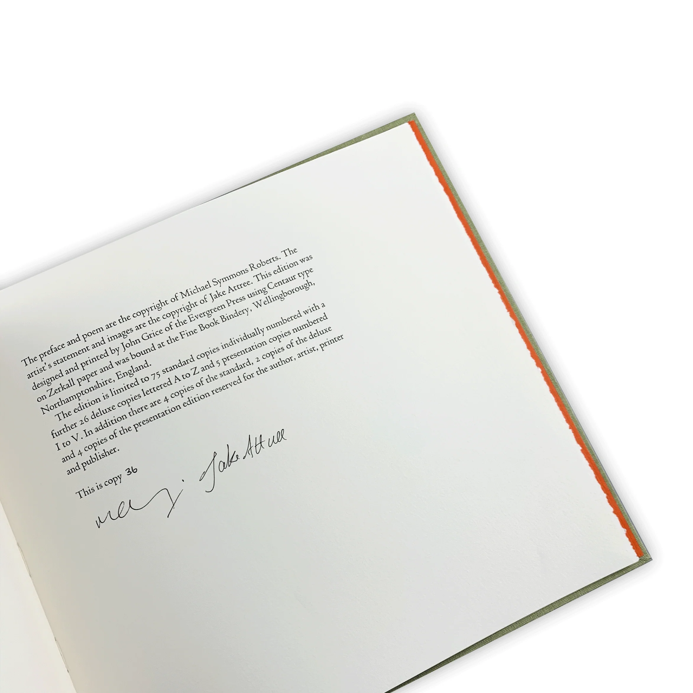 Takk by Michael Symmons Roberts, with illustrations by Jake Attree (limited edition of 75, each signed & numbered by Roberts & Attree) - Image 4