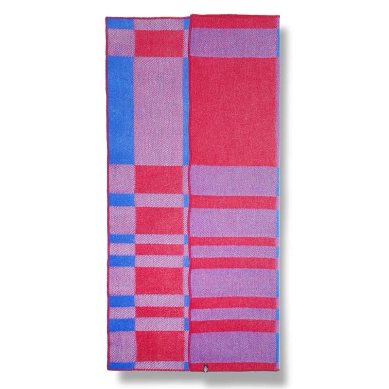 'Tartan Pink' Wool Blanket, by Michele Rondelli - Image 3