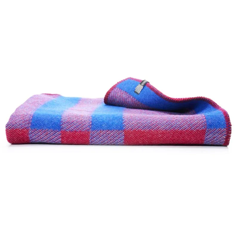 'Tartan Pink' Wool Blanket, by Michele Rondelli - Image 4