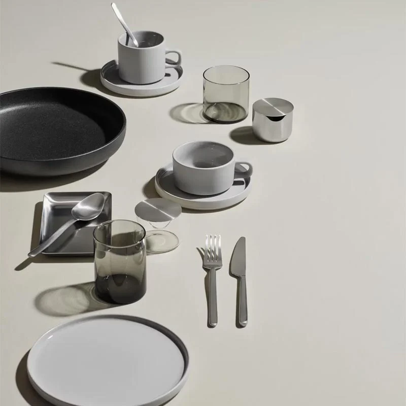 PILAR Tea cup & saucer pair - Moonbeam - des. Nina Thöming for Blomus - Image 2