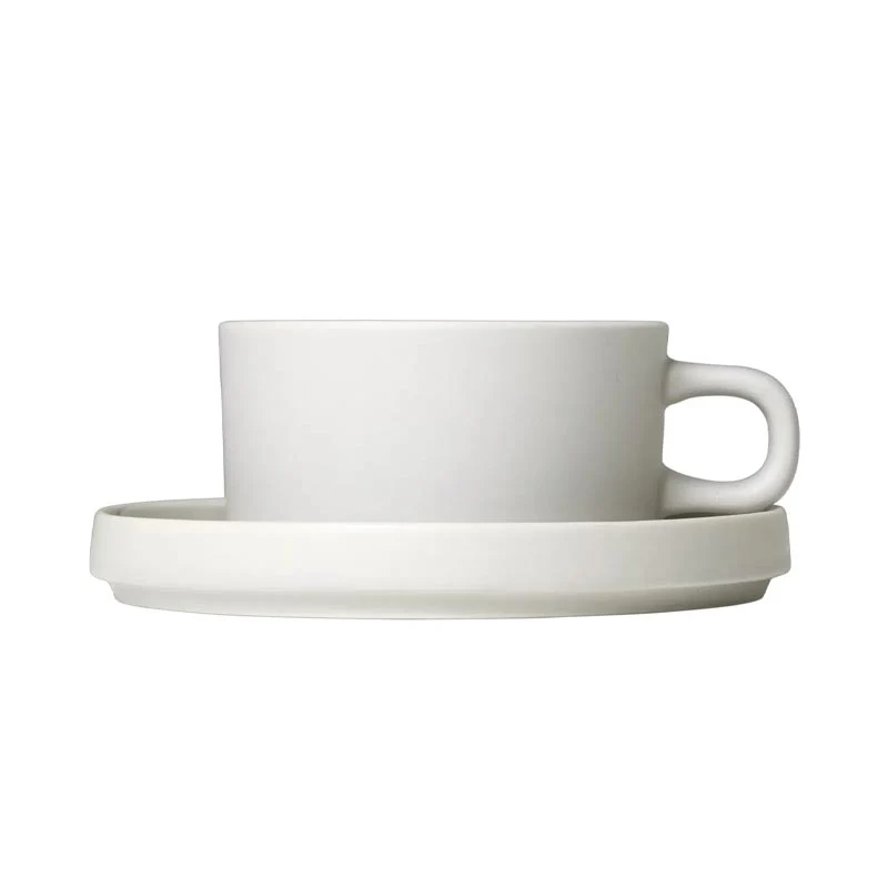 PILAR Tea cup & saucer pair - Moonbeam - des. Nina Thöming for Blomus - Image 6