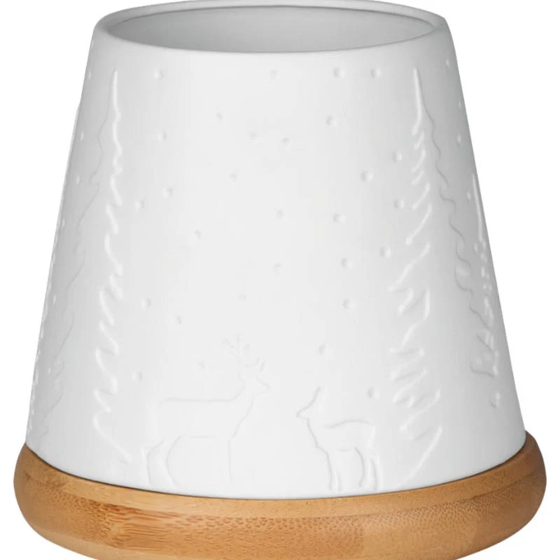 Tea Light Holder with Wooden Base - Forest - by Räder - Image 2