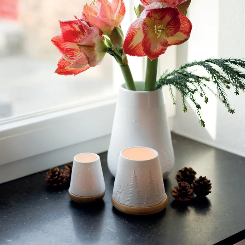 Tea Light Holder with Wooden Base - Forest - by Räder - Image 6