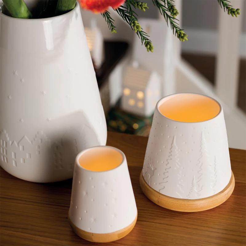 Poetry Tea Light Holder with Wooden Base - Stars - by Räder - Image 3