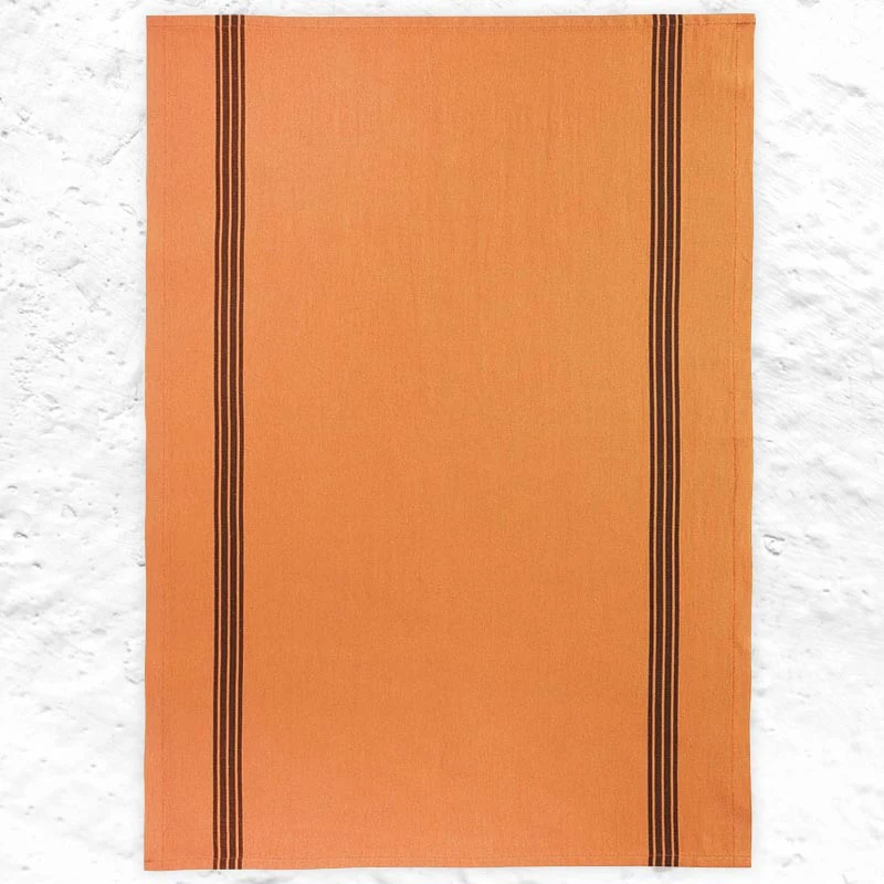 Piano Cotton & Linen Tea towel - Orange - by Charvet Editions