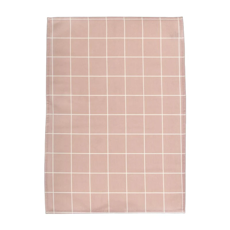 Checks and Stripes Tea Towel - Pink - by Muurla - Image 5