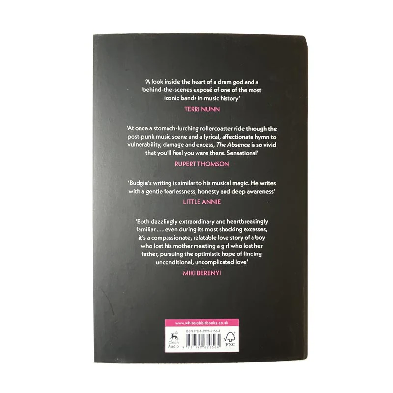 The Absence: Memoirs of a Banshee Drummer, by Budgie (Signed Hardback) - Image 4