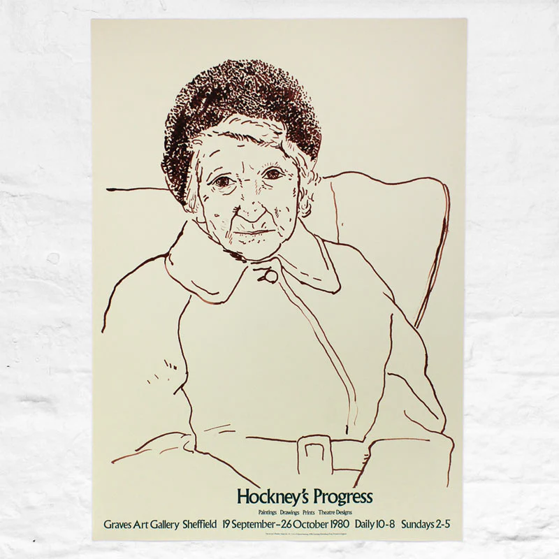 The Artist's Mother Poster by David Hockney
