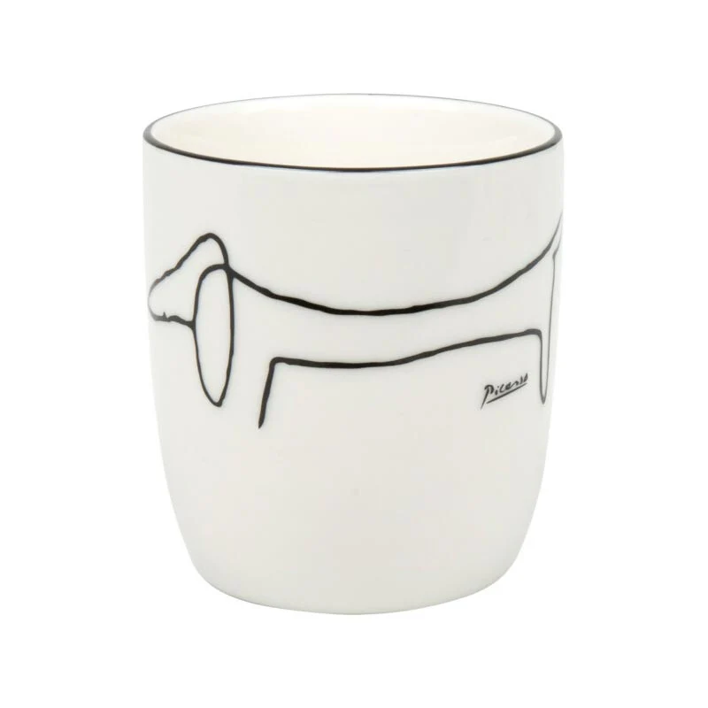 Pablo Picasso Daschshund Handleless Bone China Mug by Könitz - Image 2
