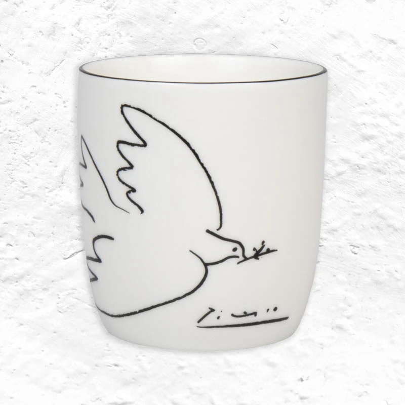 Pablo Picasso Dove of Peace Handleless Bone China Mug by Könitz