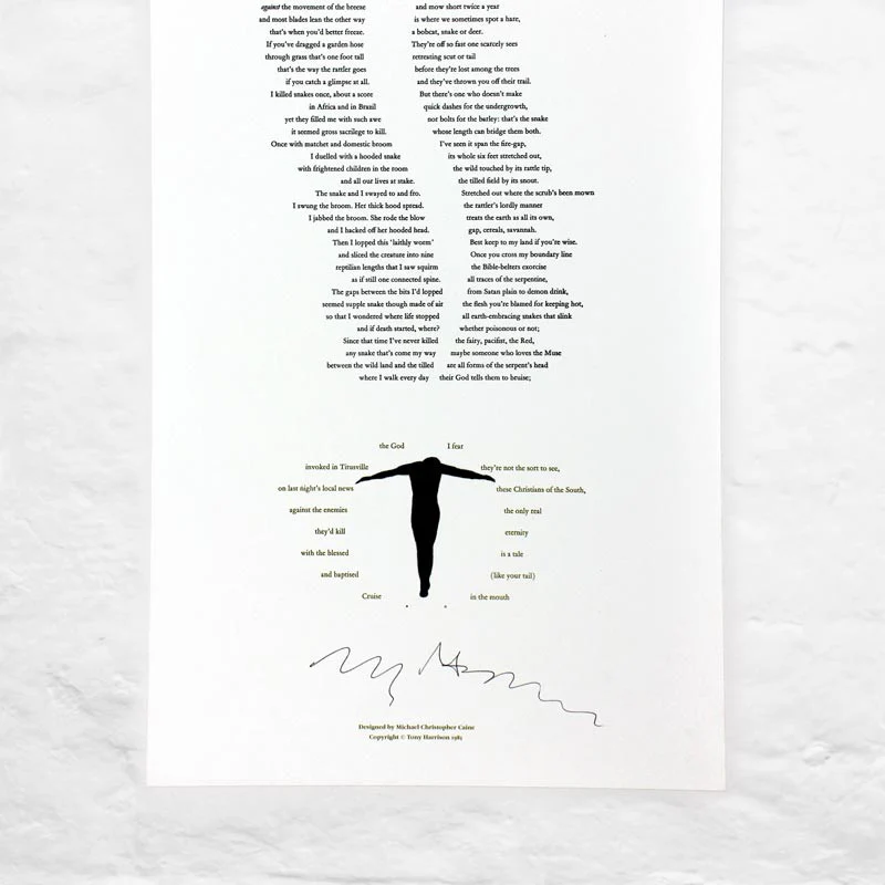 The Fire Gap Poster (signed) by Tony Harrison - Image 3