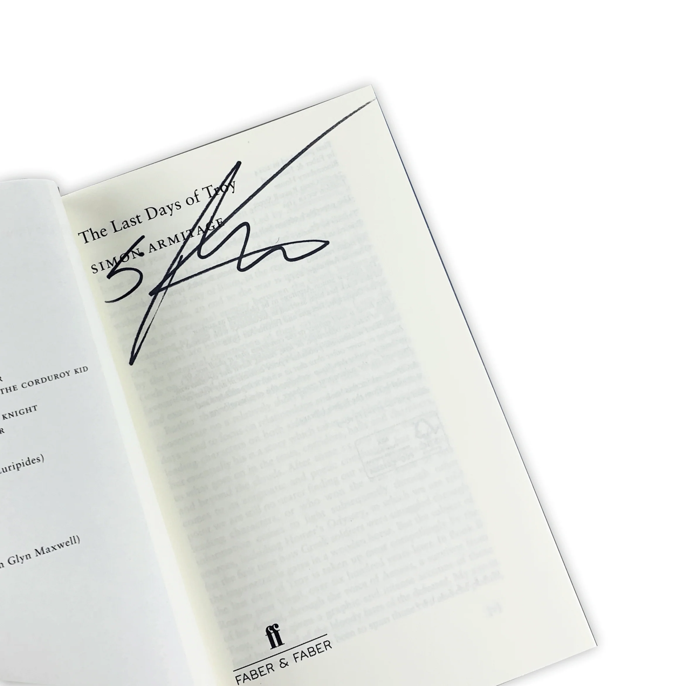The Last Days of Troy by Simon Armitage - signed - Image 2