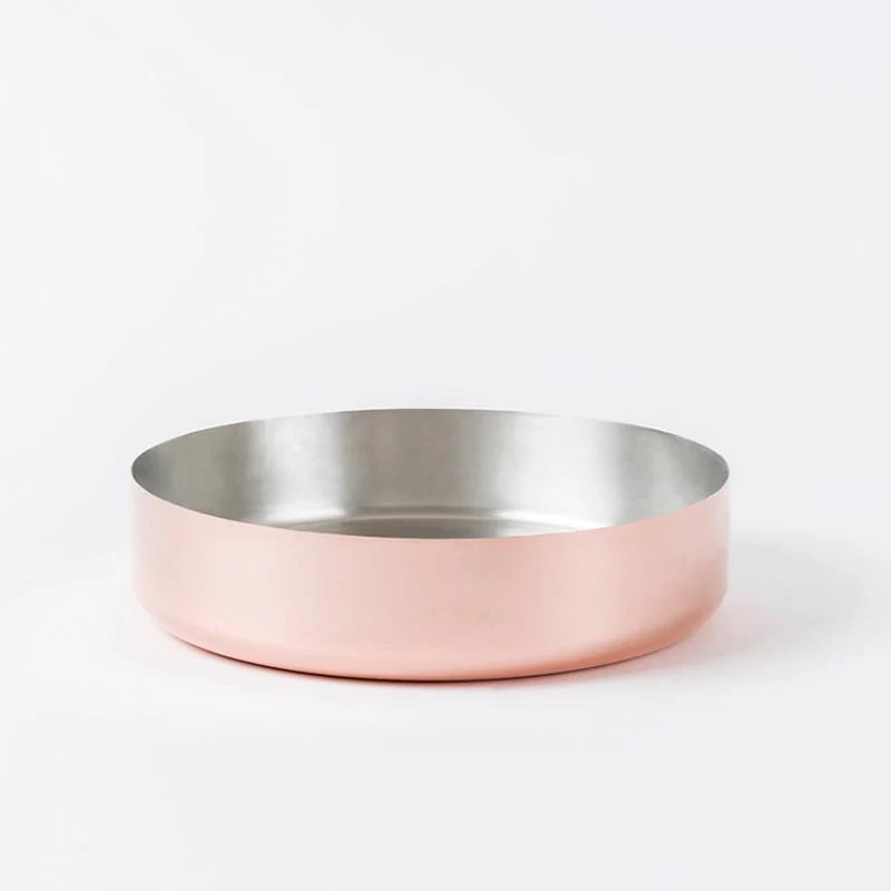 The Rice copper and silver risotto pan des. Lara Caffi for knIndustrie - 28cm diameter - Image 2