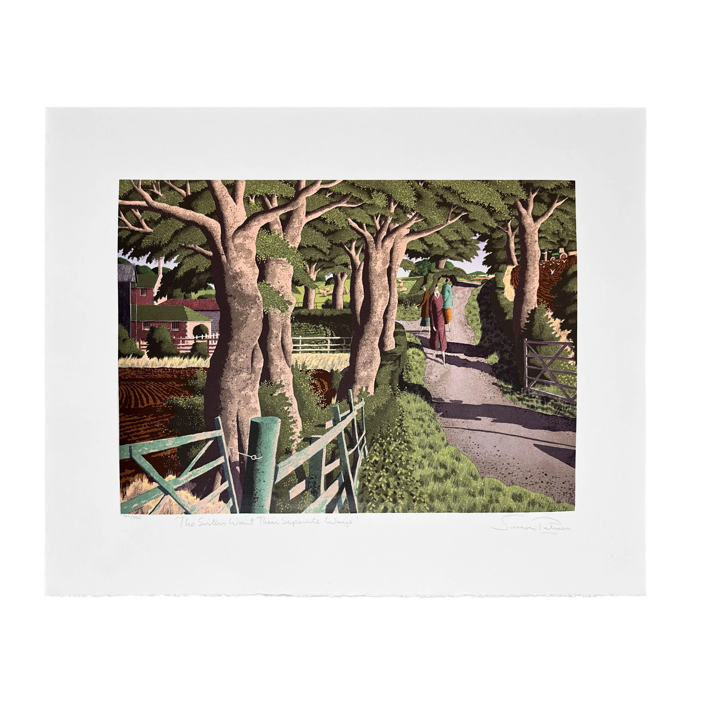 The Sisters went their Separate Ways - Signed Limited Edition Silkscreen Print by Simon Palmer - Image 2