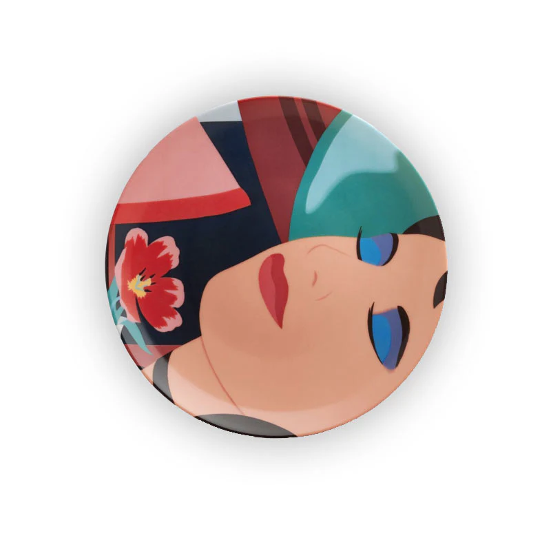 Tom Wesselmann 'Cynthia in the Bedroom' Limoges Porcelain Plate - 21cm - Image 2
