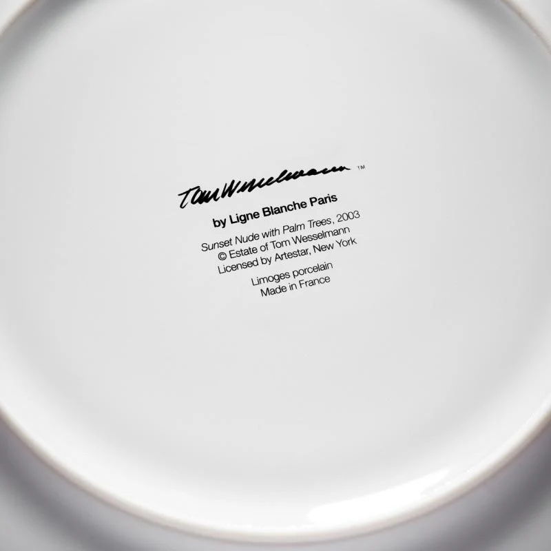 Tom Wesselmann 'Sunset Nude' Limoges Porcelain Plate - 27cm - Image 3