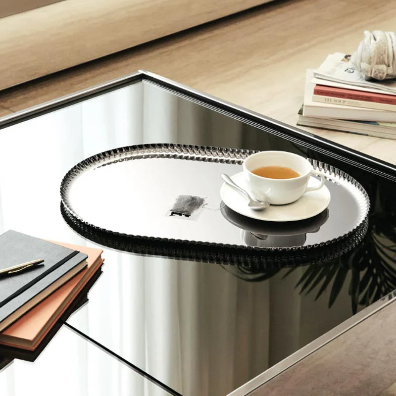 Pleats Oval Tray - 46cm - des. Jin Kuramoto for Alessi - Image 3