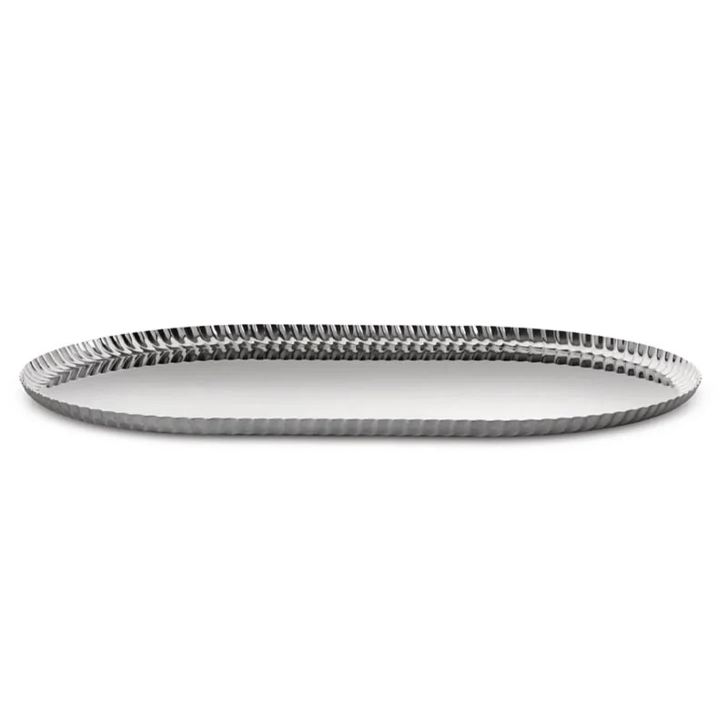 Pleats Oval Tray - 46cm - des. Jin Kuramoto for Alessi - Image 4