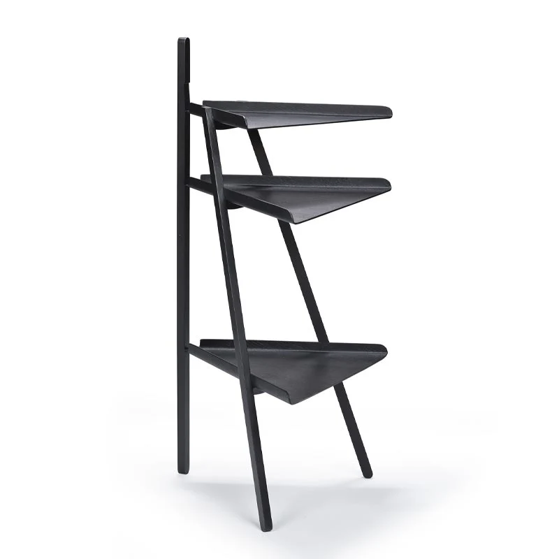 Trio Corner Bookshelf - Black Stained Oak - des. Achille Castiglioni & Giancarlo Pozzi (1988), by Cassina - Image 2