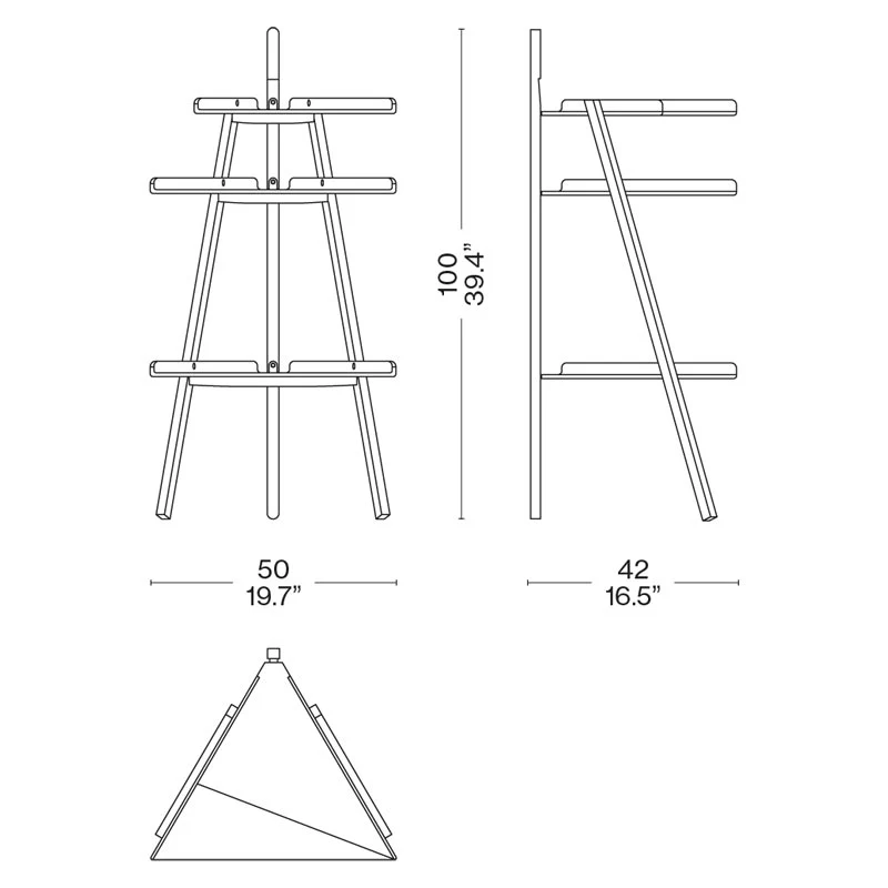 Trio Corner Bookshelf - Black Stained Oak - des. Achille Castiglioni & Giancarlo Pozzi (1988), by Cassina - Image 3