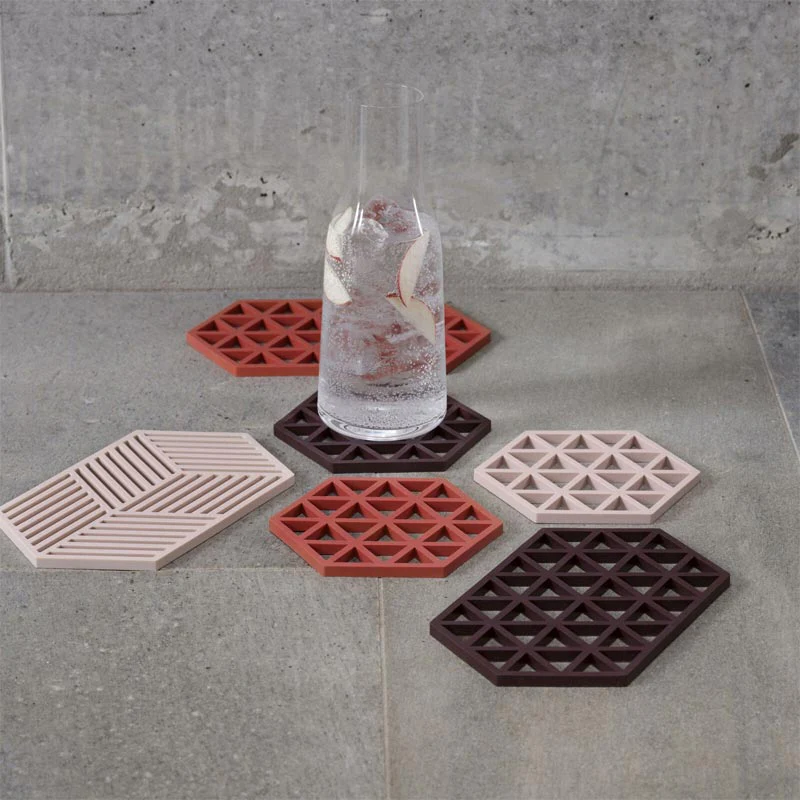 Triangles Trivet - Burned Red - by Zone Denmark - Image 2