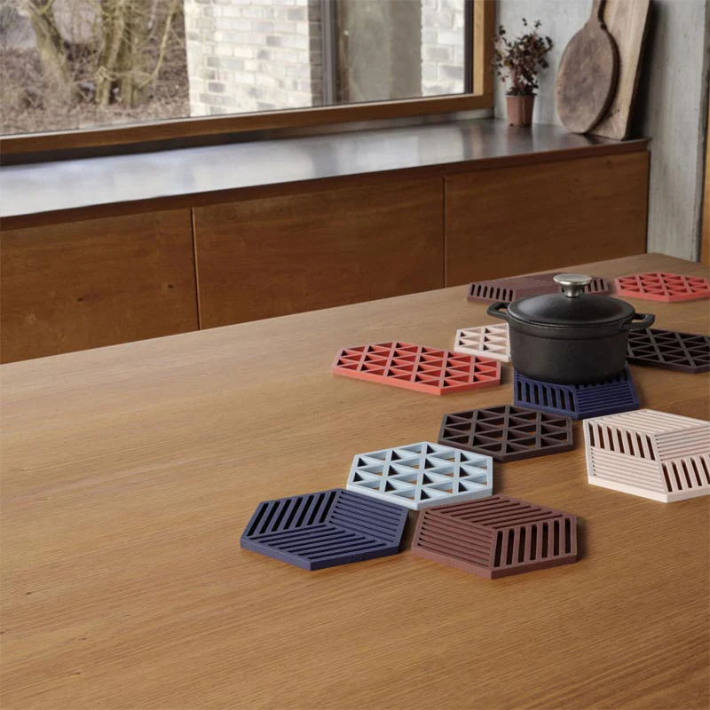 Triangles Trivet - Burned Red - by Zone Denmark - Image 3
