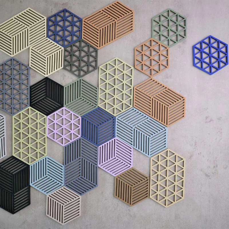 Triangles Trivet - Double - Matcha Green - by Zone Denmark - Image 3