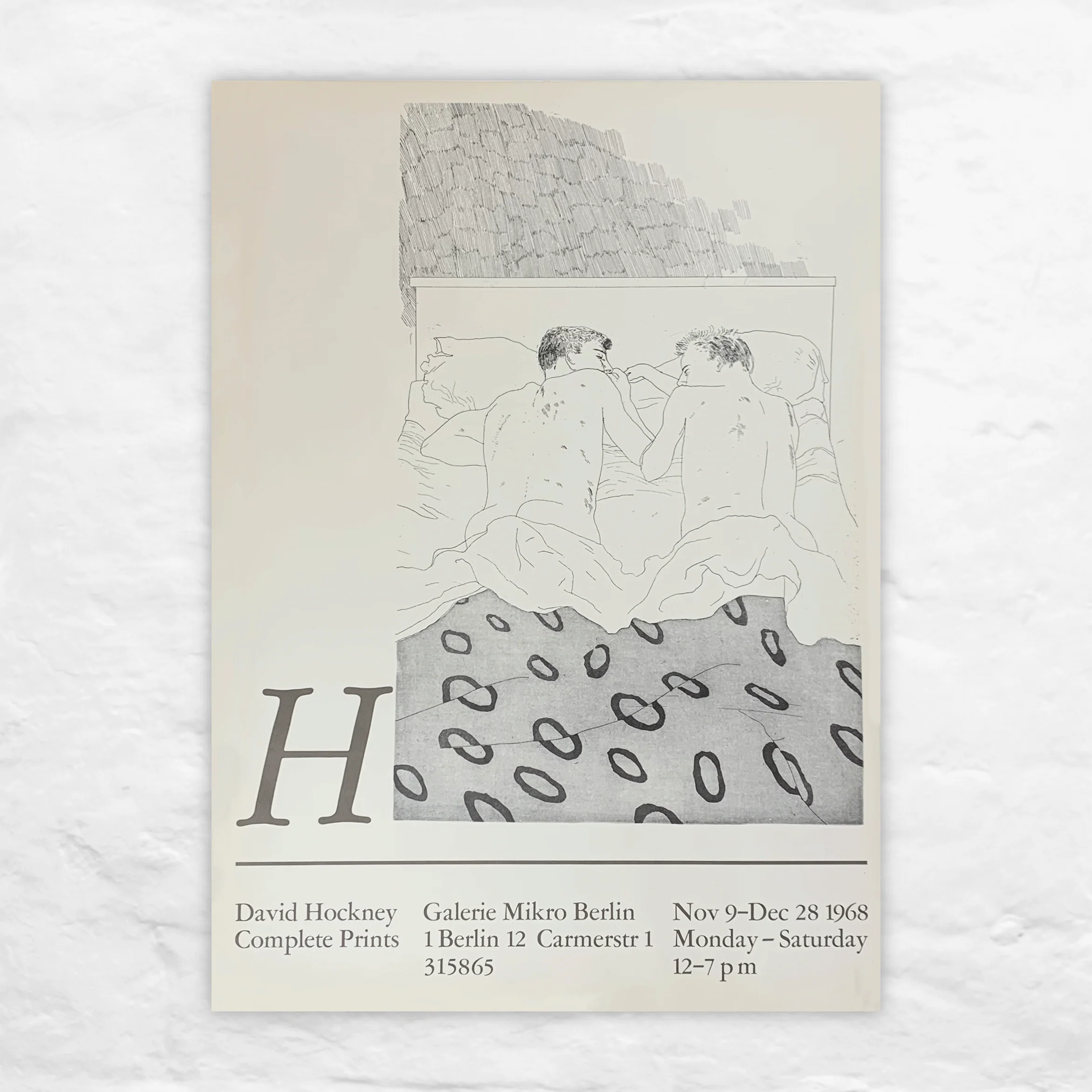 Two Boys Aged 23 or 24 (1966) Poster by David Hockney - Galerie Mikro, 1968