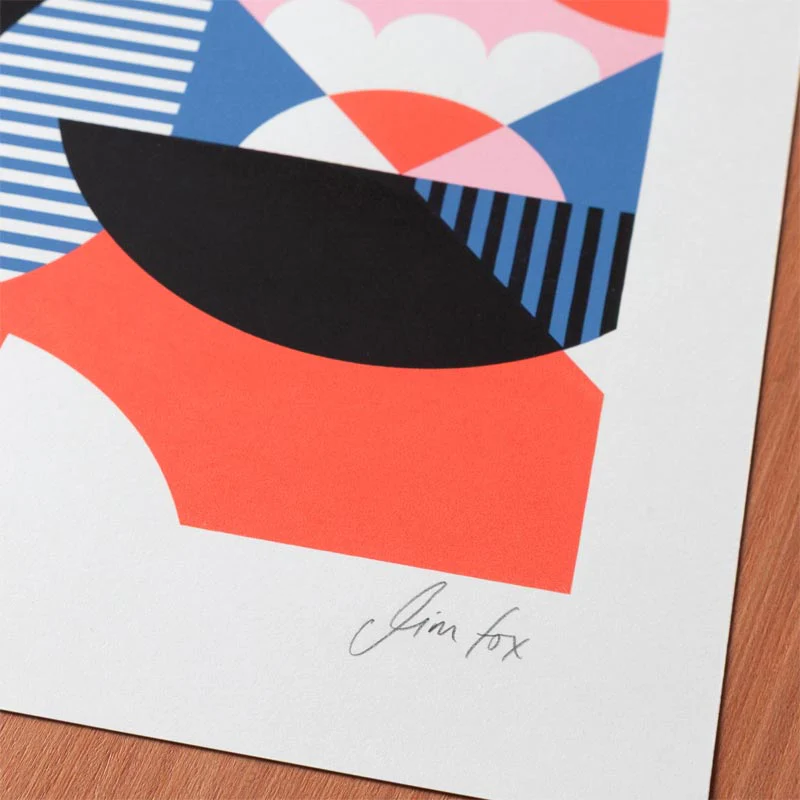 Two Diving Swallows - signed limited edition silkscreen print by Jim Fox - Image 2
