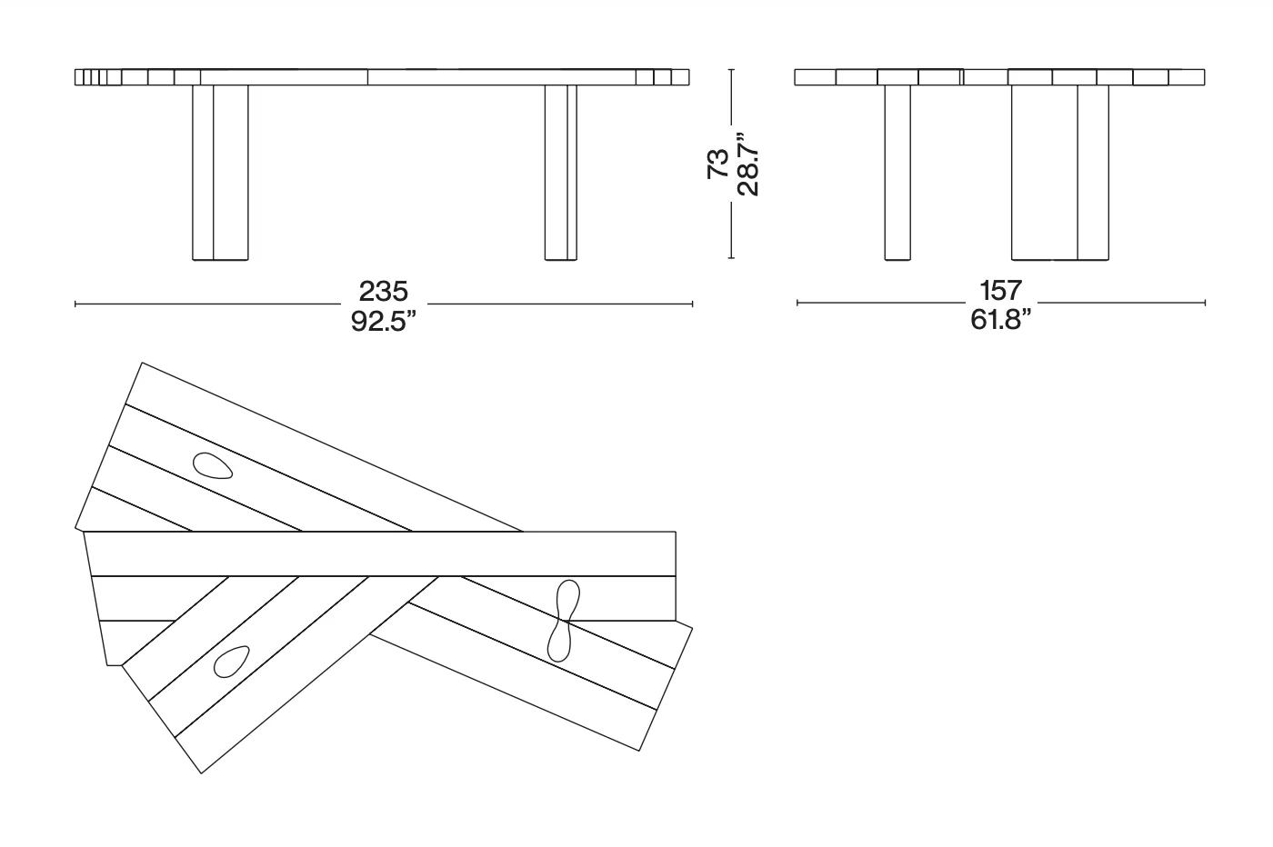 Ventaglio Dining Table des. Charlotte Perriand, 1972 (made by Cassina) - Image 5