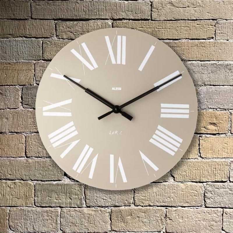 Firenze Wall Clock - Grey - des. Achille Castiglioni & Pier Giacomo Castiglioni for Alessi - Image 2