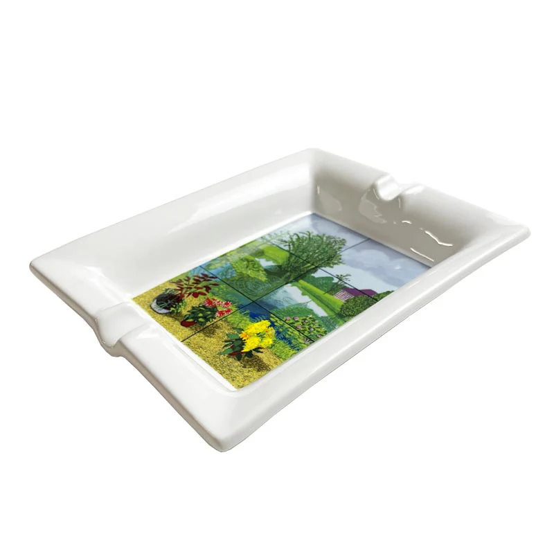 Water Lilies in the Pond with Pots of Flowers Ashtray by David Hockney (Numbered, Limited Edition of 250) - Image 2