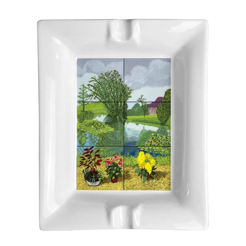 Water Lilies in the Pond with Pots of Flowers Ashtray by David Hockney (Numbered, Limited Edition of 250) - Image 4