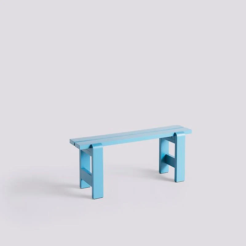 Weekday Bench - Azure Blue, Pine - des. Hannes & Fritz for HAY