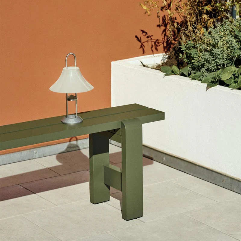 Weekday Bench - W111 x D23 x H45 - Olive Water-based Lacquered Pinewood, by HAY - Image 2