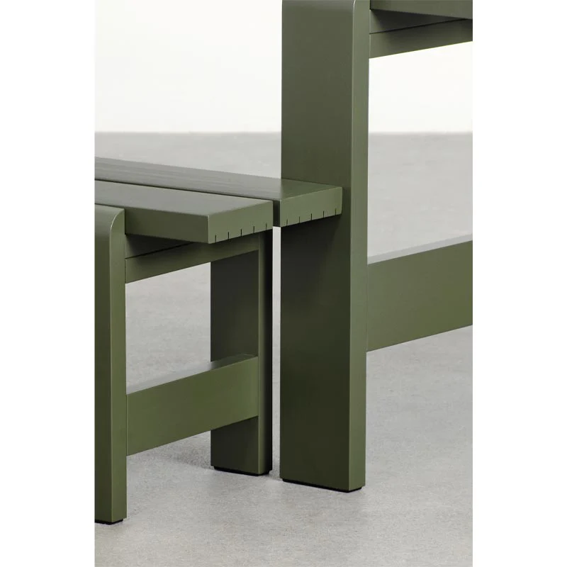 Weekday Bench - W111 x D23 x H45 - Olive Water-based Lacquered Pinewood, by HAY - Image 3