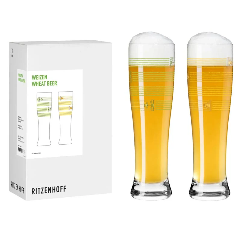 Weizen Wheat Beer Glass #1, #2 (8184001) - Set of 2 - des. Natalie Vasquez Herrera for Ritzenhoff - Image 5