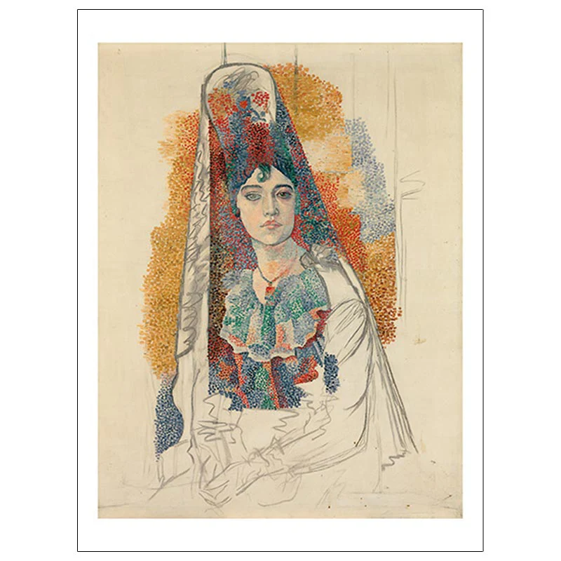 Woman with Mantilla (Fatma) 1917 print by Pablo Picasso - limited edition of 1000 copies - Image 2
