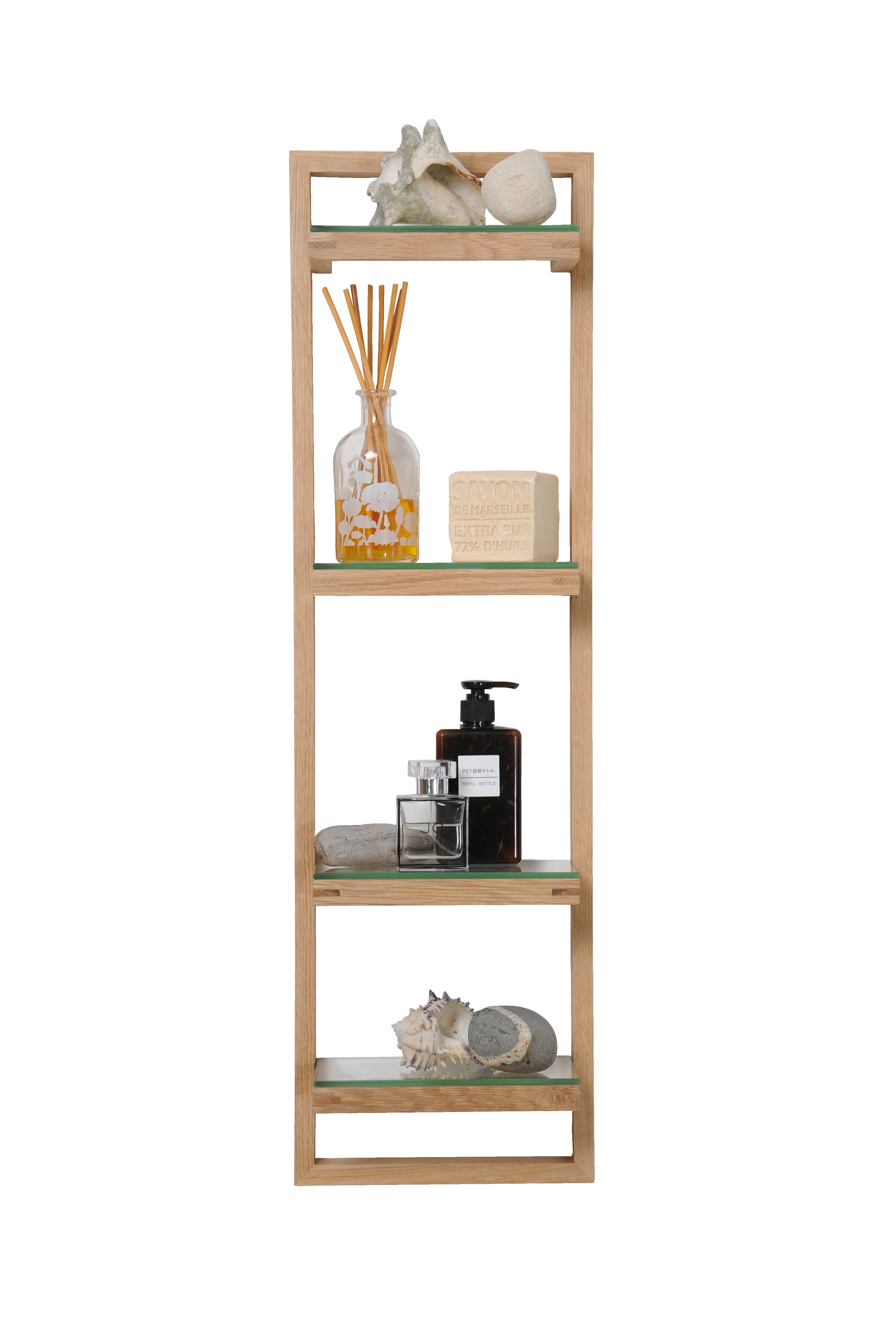 Zone wall shelf - oak -  des. Lincoln Rivers for Wireworks - Image 2