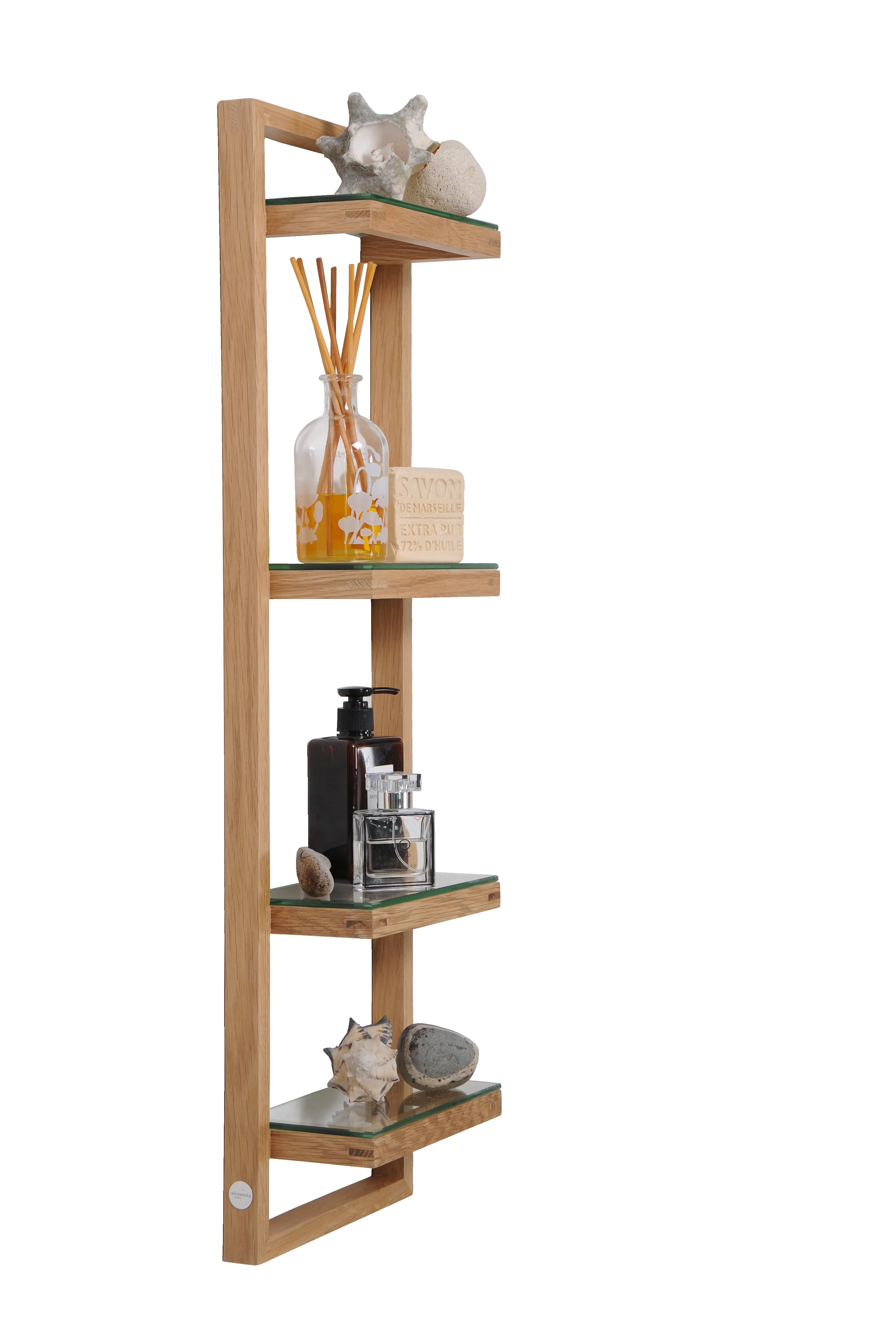 Zone wall shelf - oak -  des. Lincoln Rivers for Wireworks - Image 3